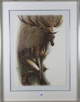 SAINT-GENIES, färglitografi, signerad o numr 146/200.