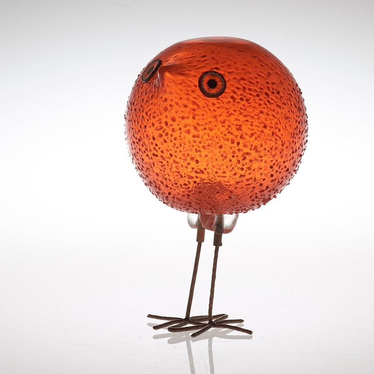 A Peter Pelzel 'Pulcino' glass bird, Vistosi, Italy 1960's.