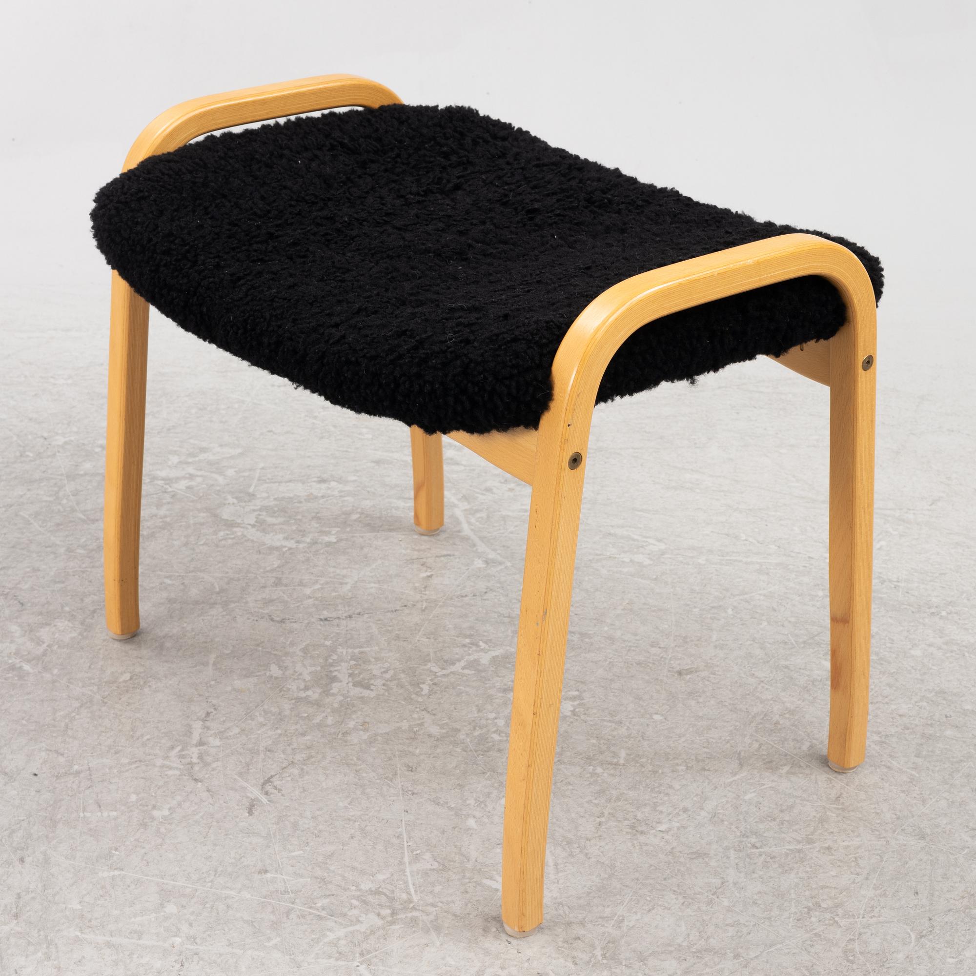 Yngve Ekström, an armchair and a footstool, "Lamino", Swedese, second half of the 20th century.
