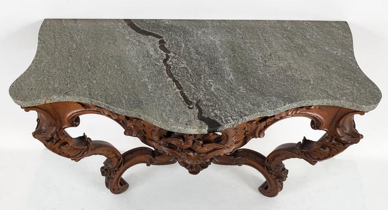 SPEGEL MED KONSOLBORD, nyrokoko, 1800-talets slut.