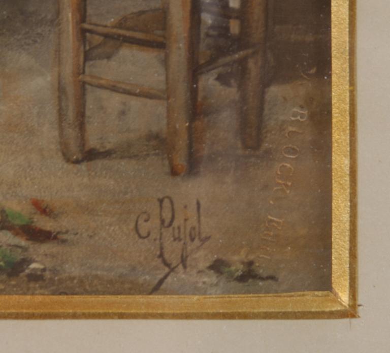 HANDKOLORERADE TRYCK, ett par, omkring sekelskiftet 1800/1900.