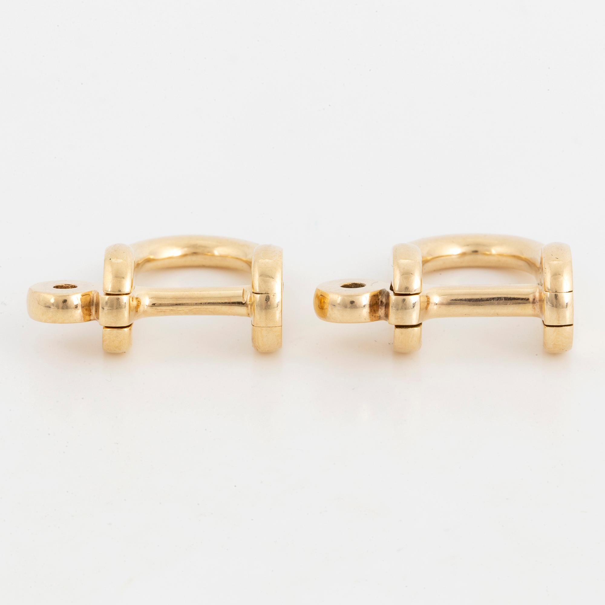 OLE LYNGGAARD, manschettknappar, 14K guld.