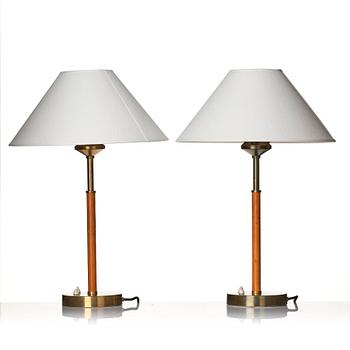 Bertil Brisborg, & Åke Hultgren (Sweden 1931-2013), a pair of table lamps, model "2043", Nordiska Kompaniet 1940-50s.