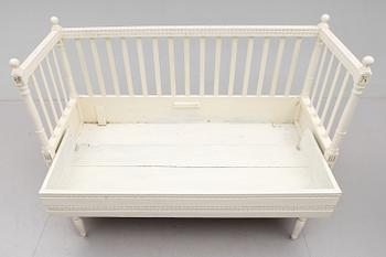 SOFFA, sengustaviansk, omkring år 1800.