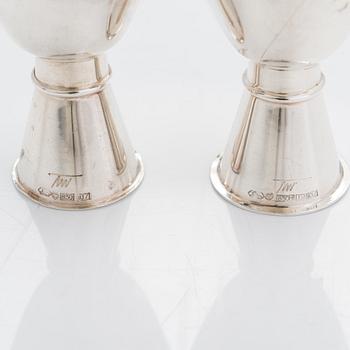 Tapio Wirkkala, pikareita, 6 kpl, hopeaa, TW 329, Kultakeskus, Hämeenlinna 1960-70-luku.