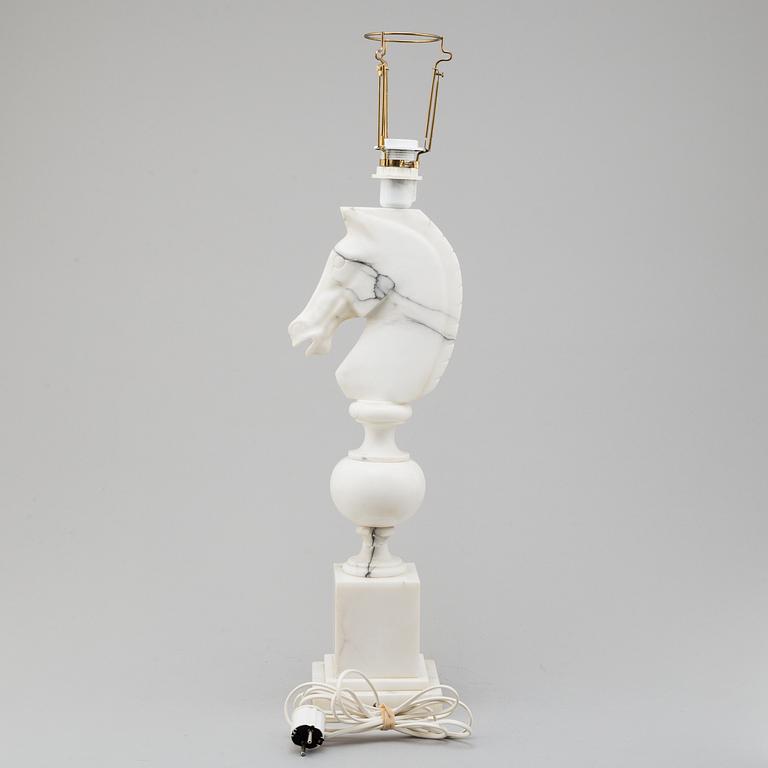 A second half of the 20th century marble table light.