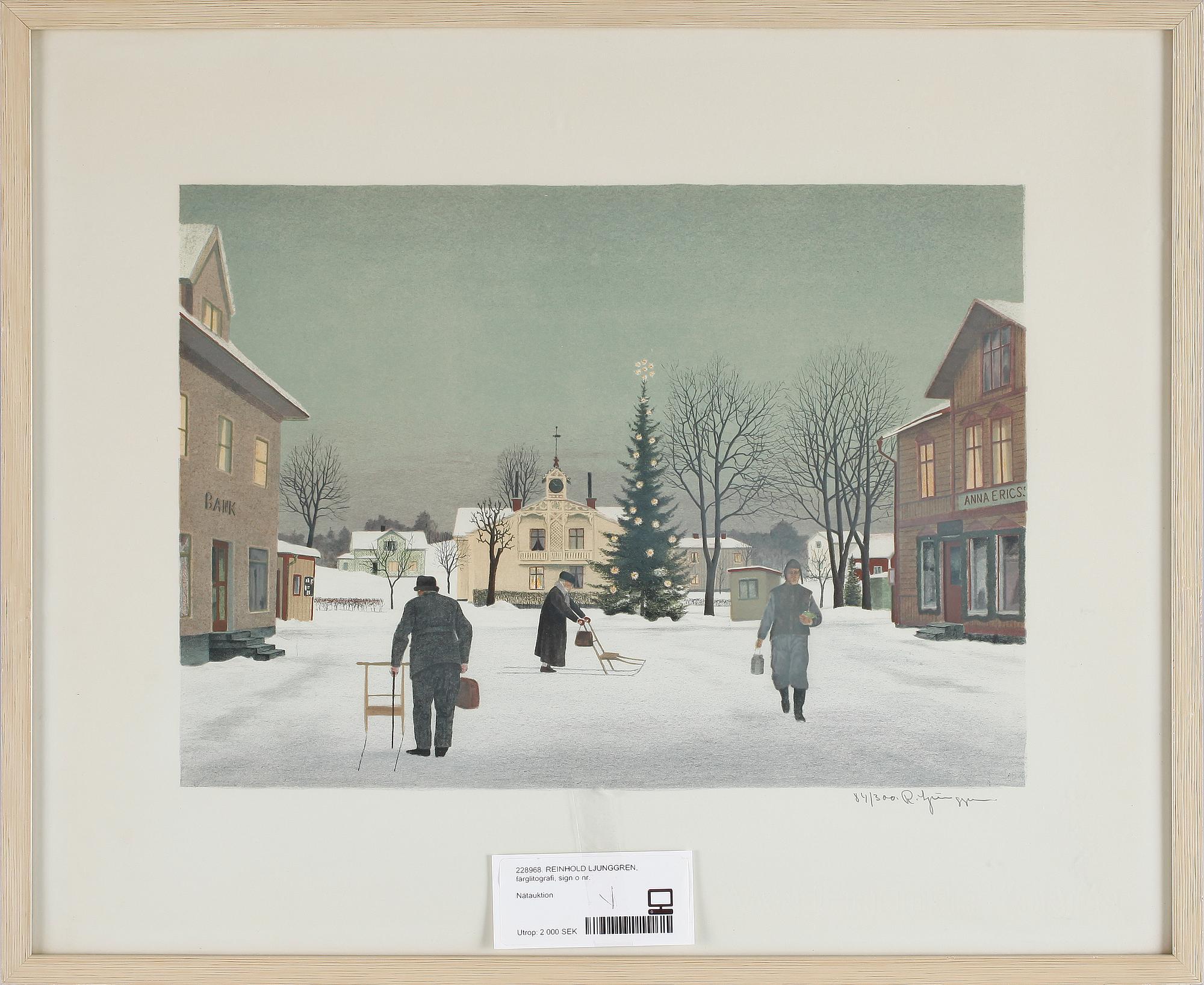 REINHOLD LJUNGGREN, färglitografi, sign. o nr. 84/300.