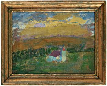 470. Carl Kylberg, Landscape with church.