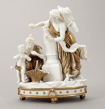 FIGURINER, 2 st, porslin, 1800-tal.