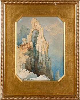 ANDREA CHERUBINI, akvarell, signerad.