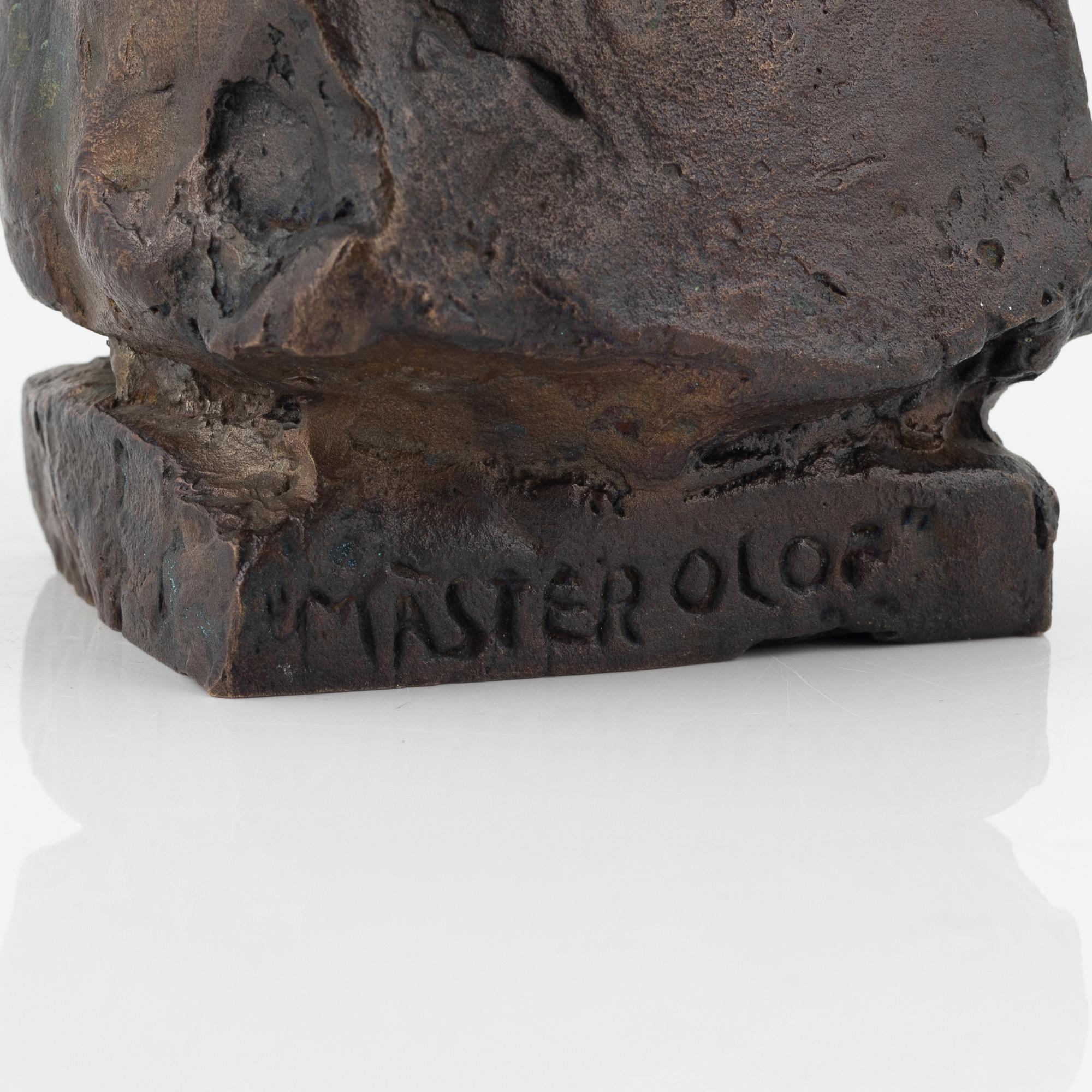 Bror Marklund, sculpture, signed, bronze, height 23 cm.
