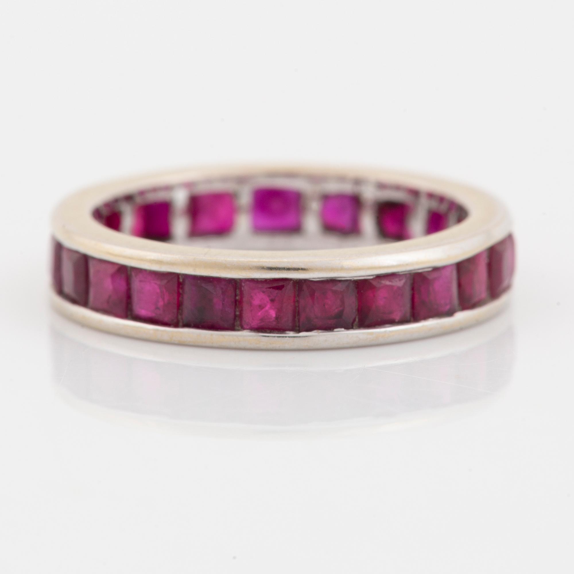 Ruby eternity ring.