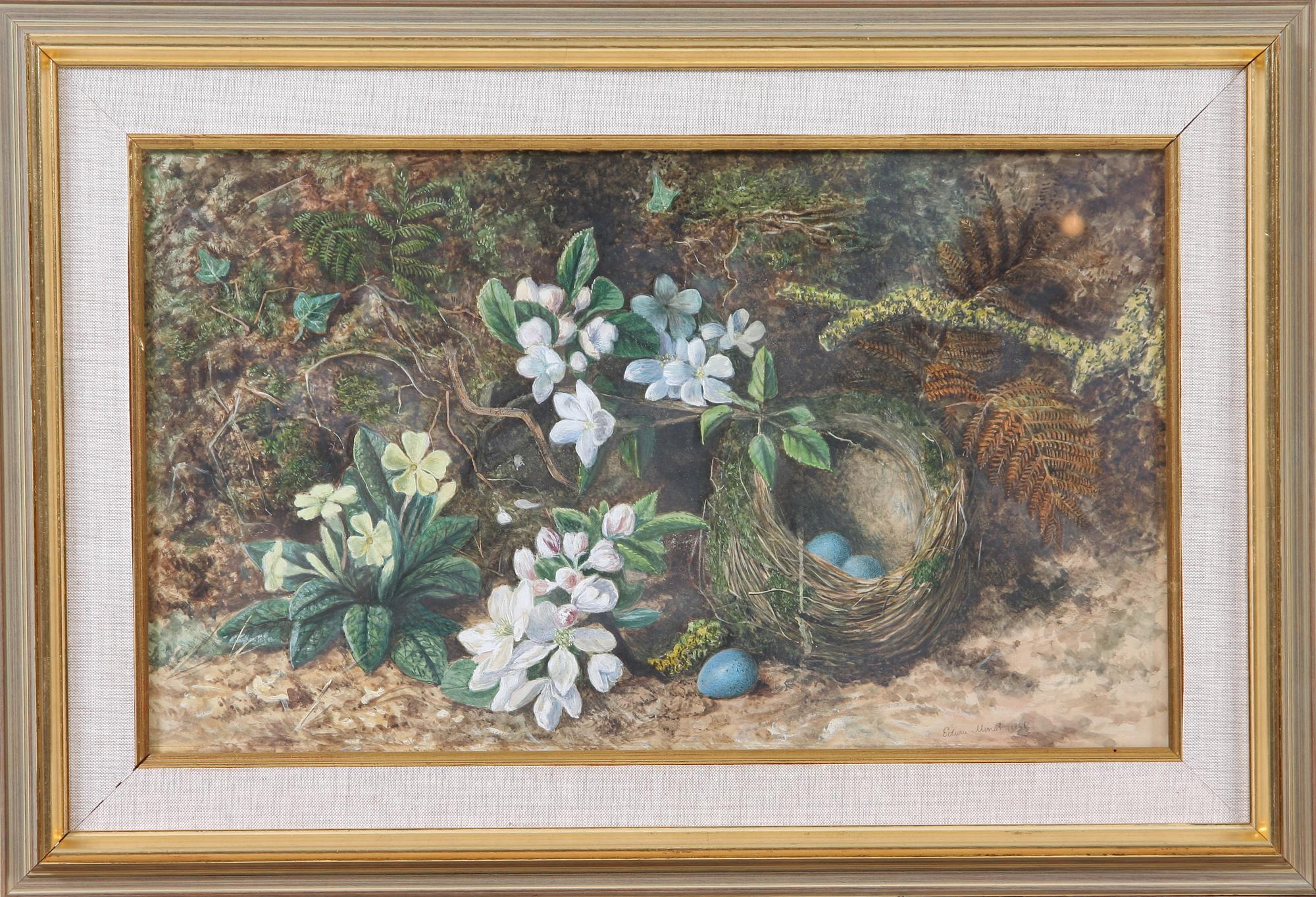 EDWIN MINOT, akvarell, sign och dat "1866".