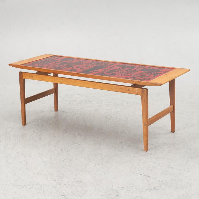 Stig Lindberg & David Rosén, a "Karneval" coffee table, Gustavsberg & Nordiska Kompaniet, Sweden, 1950's.