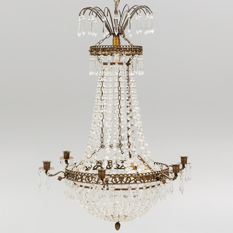 An Empire style chandelier, second half of the 20th Century.