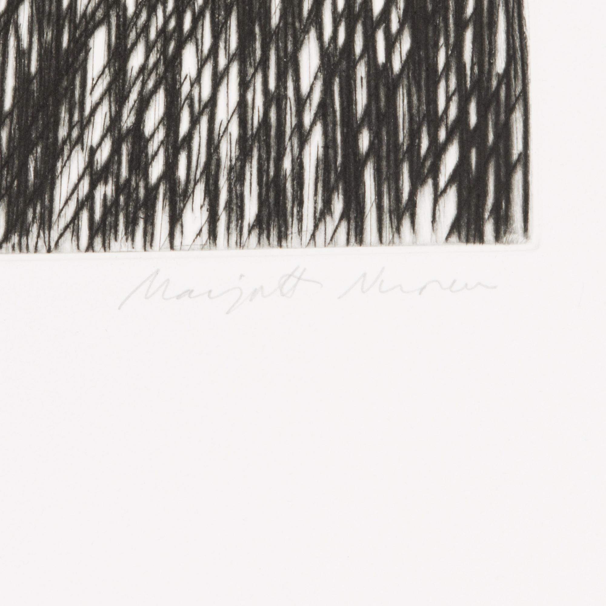 MARJATTA NUOREVA, graphic portfolio, mezzotint and drypoint 12 pcs, signed, numbered.