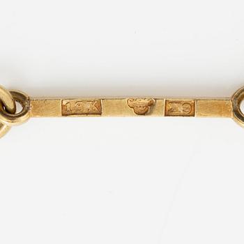 Wiwen Nilsson, collier, 18K guld och bergkristall, Lund 1972.