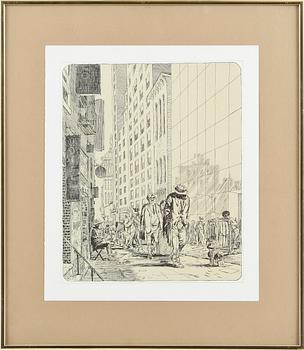 WILL EISNER, 6st, litografier, "City: a narrative", ett blad signerat, uppl 1500ex, utg Hollybrooks Graphics, 1980.