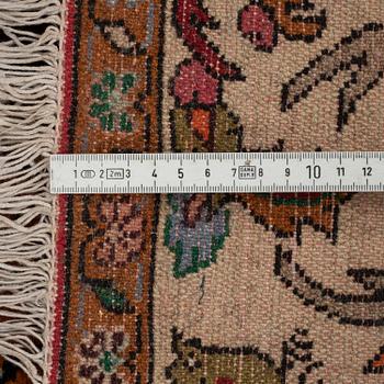 A rug, Old Persian figural, ca 190 x 82 cm.