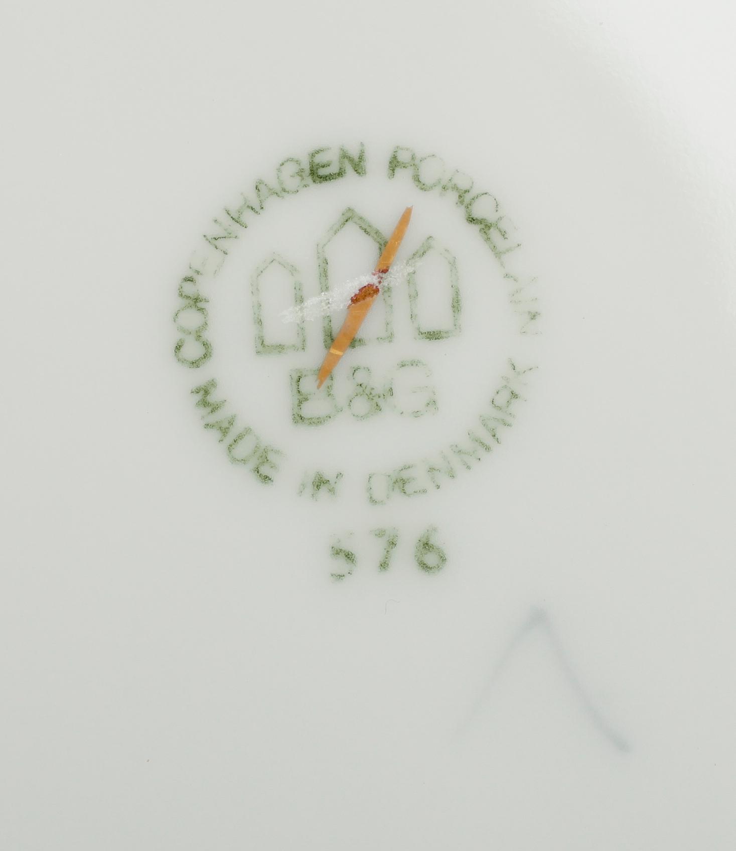 SERVISPORSLIN, 10 del, porslin, "Måsen", Bing & Gröndahl.