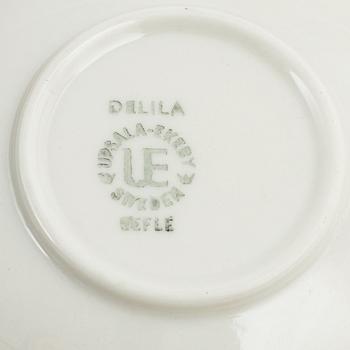 Kaffekoppar med fat, 2st, porslin, "Delila", Upsala Ekeby Gefle.
