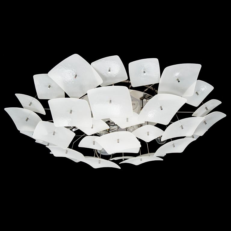 A ceiling lamp by Claudio Marturano manufactured by Flaver Italy 21th century.
