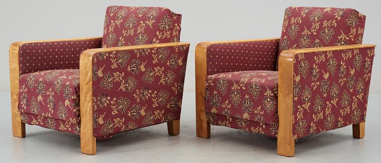 FÅTÖLJER, ett par, Art Deco, 1930/40-tal.