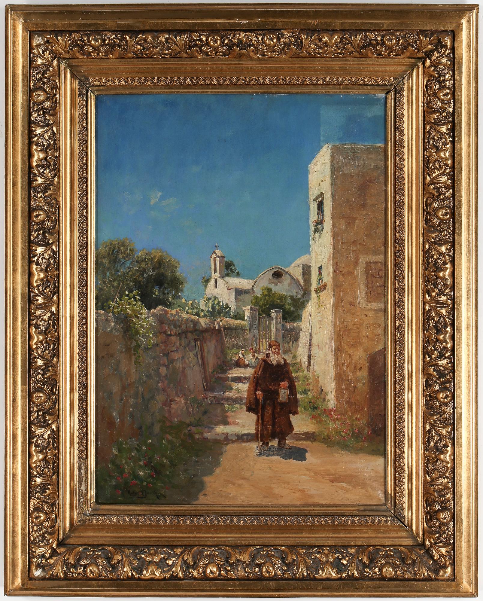 HOLGER JERICHAU HVITFELDT, olja på duk. Signerad.