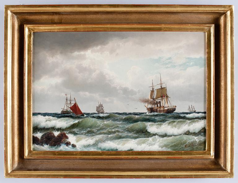 CARL LUDWIG BILLE, olja på duk, sign och dat 1869.