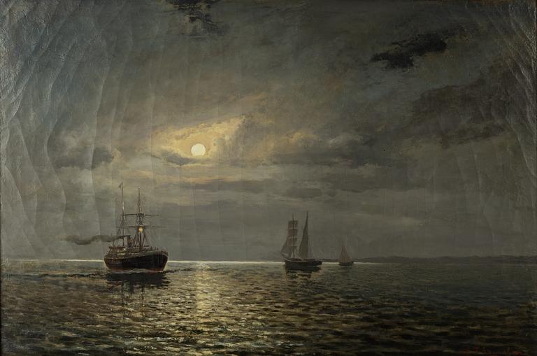 Christian Fredrik Swensson, Moonlight Sailing.