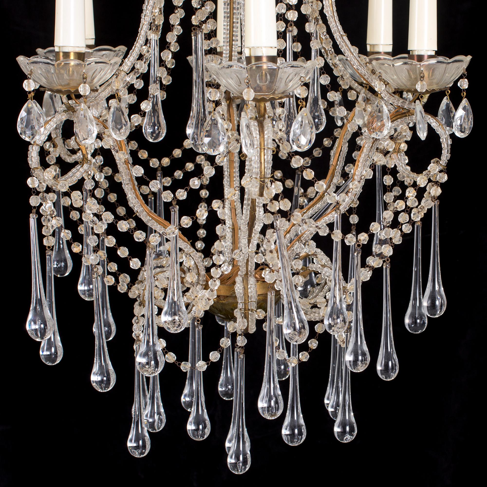 LJUSKRONOR, ett par, Italien, enligt uppgift inköpt på Firma Svenskt Tenn, 1900-talets första hälft.