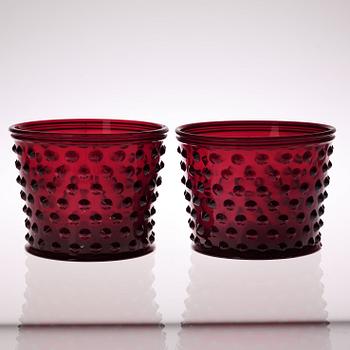 JOSEF FRANK, ytterfoder, ett par "Hortus", Reijmyre Glasbruk för Firma Svenskt Tenn.