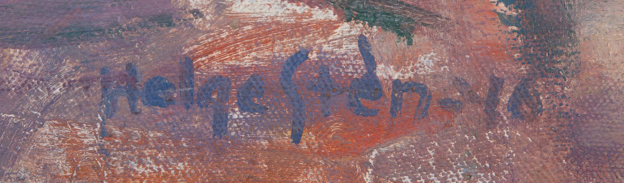 Helge Stén, oil on canvas, signed and dated -46.