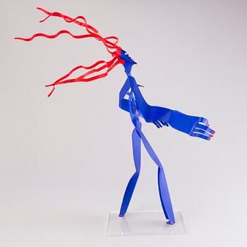 TIMO SOLIN, sculpture, painted metal, signed.