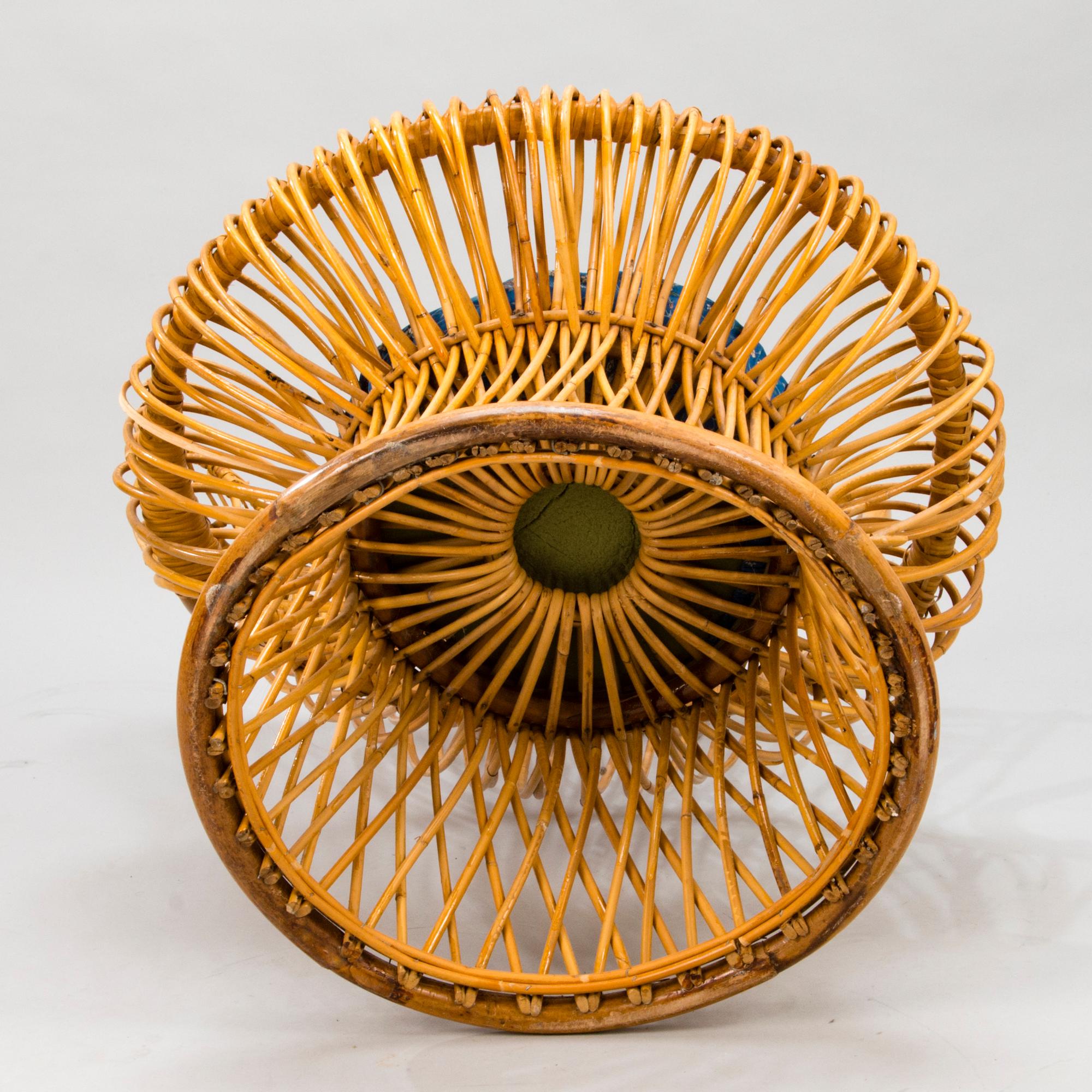 FRANCO ALBINI & GINO COLOMBINI. "Margherita" stol, 1951, rotting, H 90 cm x B 75 cm, D 83 cm, Tillverkare Bonacino.