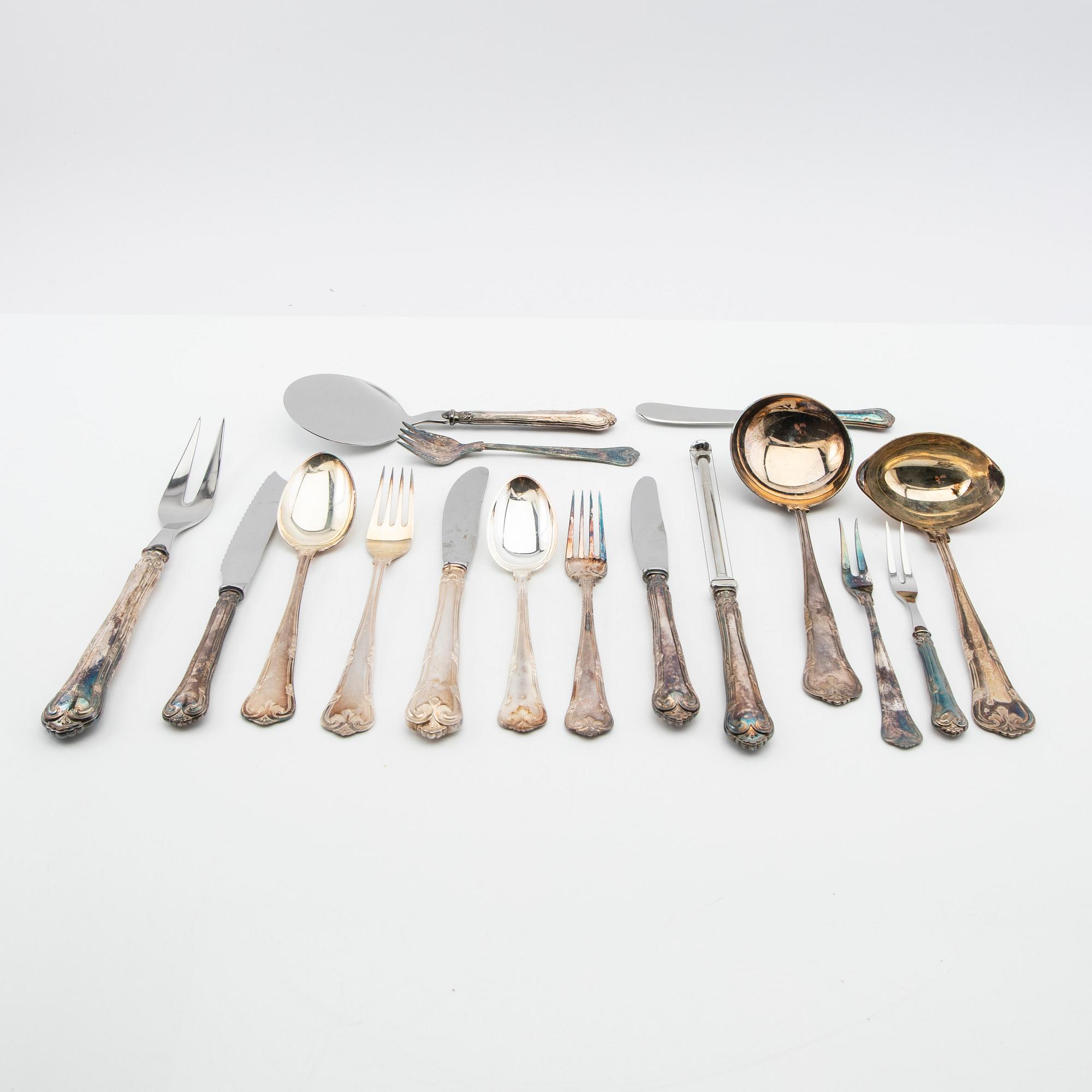 Cutlery set in silver, 89 pieces, Cohr Denmark, mid-20th century.