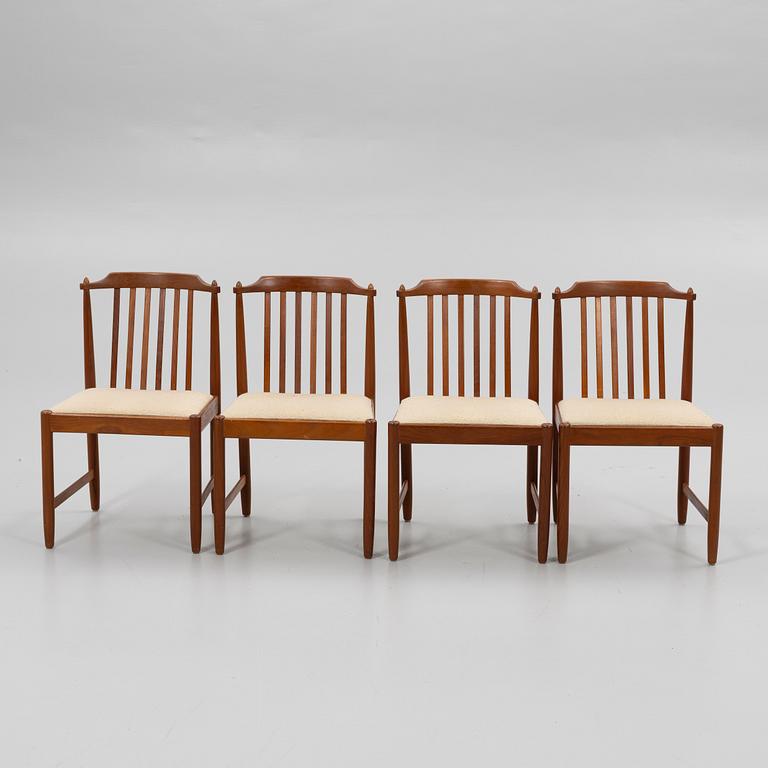 Karl Erik Ekselius, Chairs, 4 pcs, JOC Möbler, Vetlanda 1960s/70s.