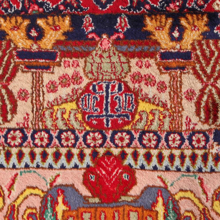 MATTA, troligen Kashmar, modern tillverkning, 392 x 292 cm.