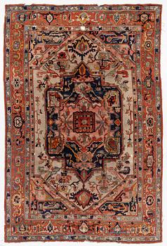 A semi-antique German Vorwerk carpet of Heriz Serapi design, 360 x 239 cm.