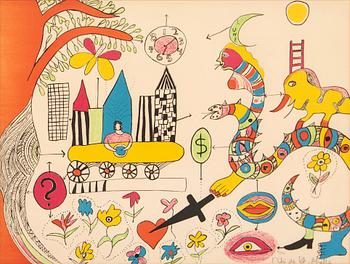 Niki de Saint Phalle, lithograph in colours signed and numbered 73/300.