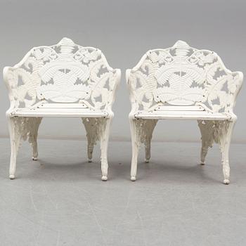 A pair of garden armchairs by Byarums Bruk, second half of the 20th century.