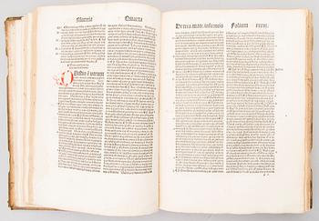 TUOMAS AKVINOLAINEN, Questiones disputate angelici doctoris, Köln 1500, kustantaja Heinrich Quentell.