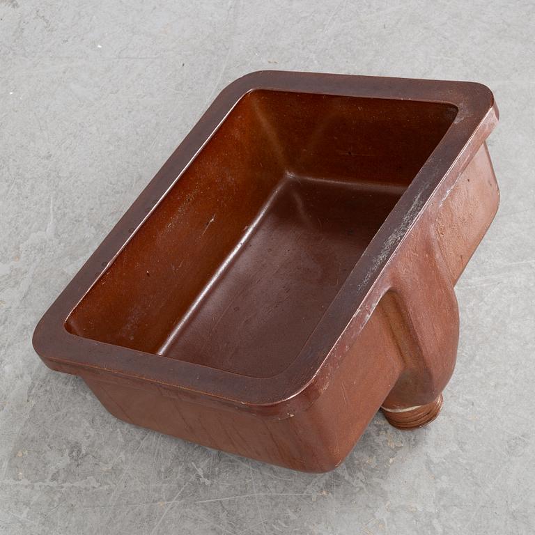 Handfat/vask, saltglaserat stengods, V40, Höganäs.