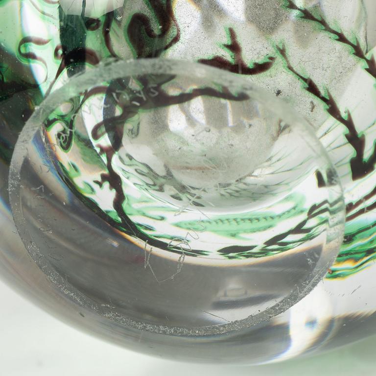 Edward Hald, vase, "Fish Grail", Orrefors, Sweden, 1944.