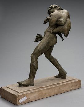 SKULPTUR, patinerad brons och sten, 1900-talets första hälft.