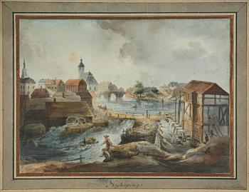 912. Johan Fredrik Martin, "Nyköping" ("Utsigt af Nyköping", Ur "Svenska vuer").