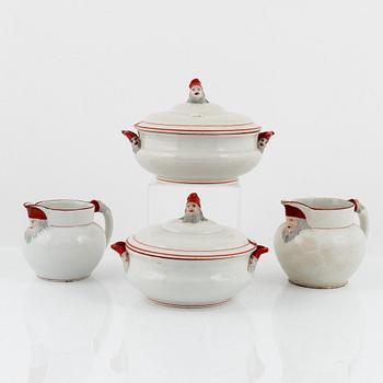 Four porcelain pieces with Christmas theme, two Rörstrand, around ca 1900's.