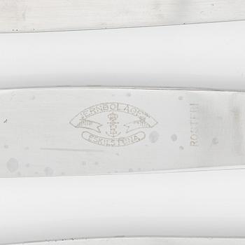 A 69 piece silver cutlery set, 'Hallbergs Chippendale', C.G.Hallberg, Stockholm, Sweden, 1950-60.