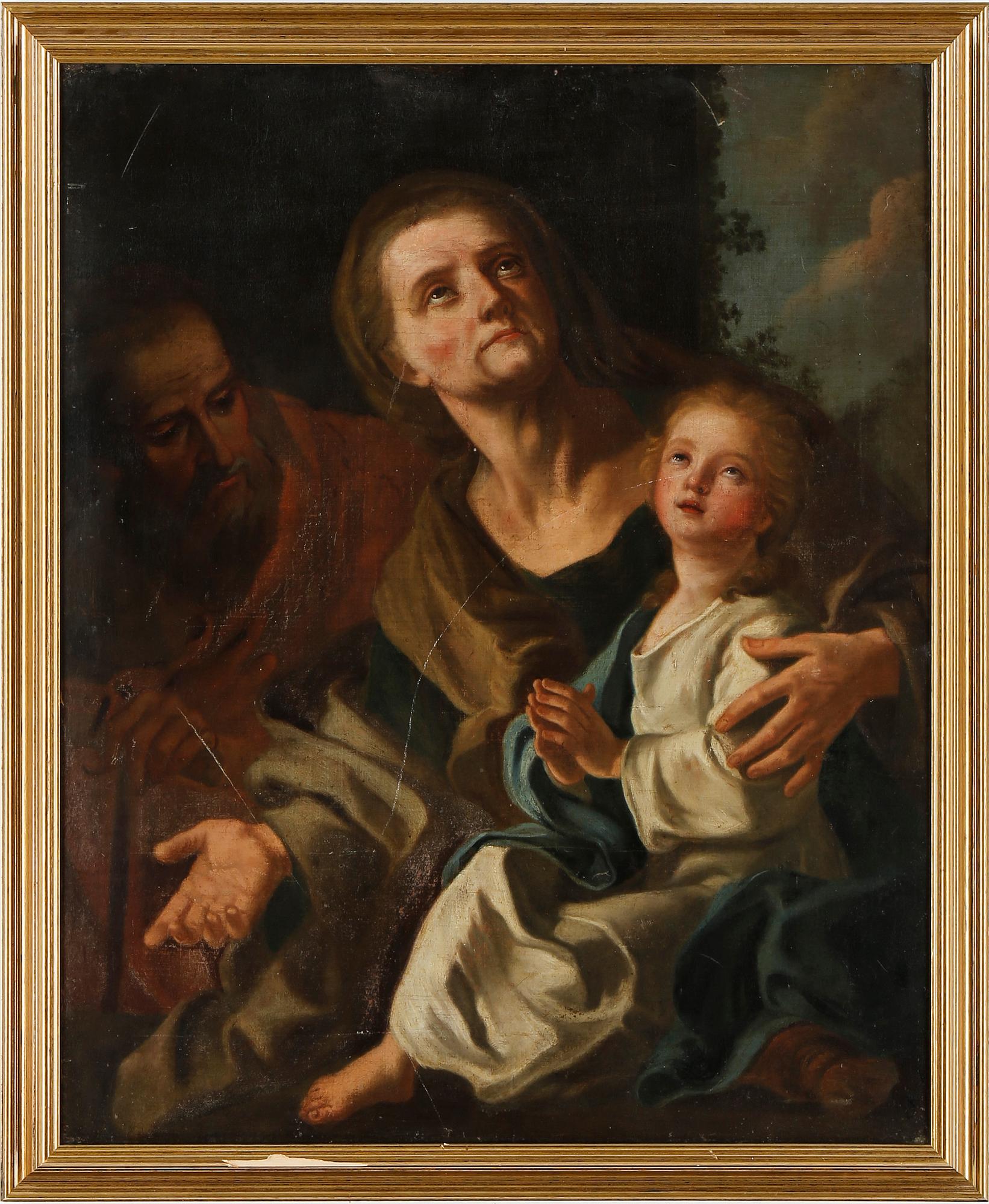 OKÄND KONSTNÄR, olja på duk, ej signerad, 17/1800-tal.