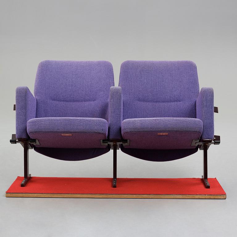 HANS J WEGNER, a pair of "GE30", cinema chairs, Getama, Denmark 1970's.